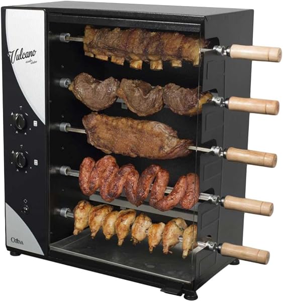 Churrasqueira a Gás Cattiva Rotativa 5 Espetos